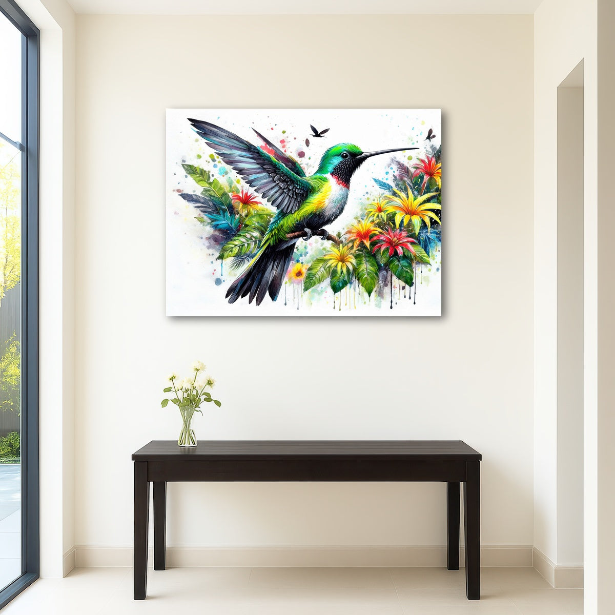 AUTO-MOCKUP ROOM | Hummingbird Watercolor