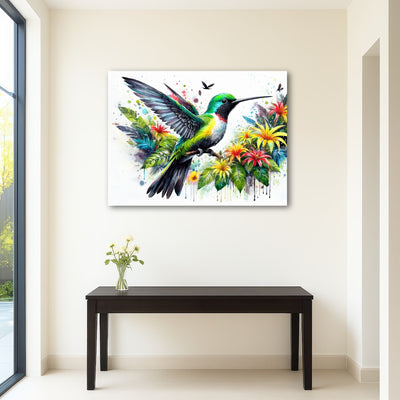 AUTO-MOCKUP ROOM | Hummingbird Watercolor