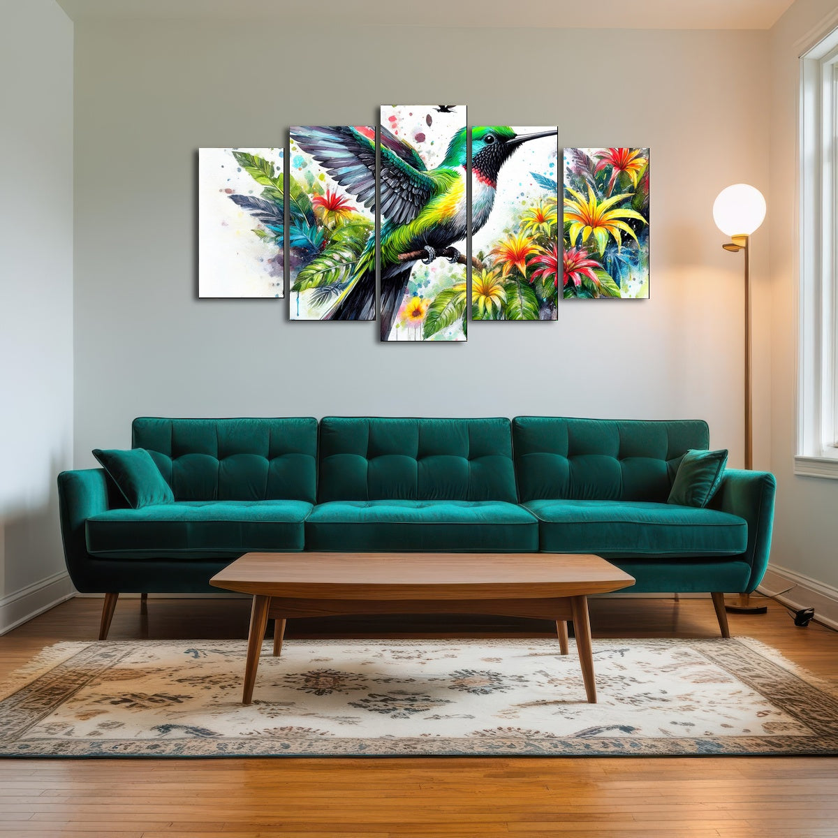 AUTO-MOCKUP ROOM | Hummingbird Watercolor