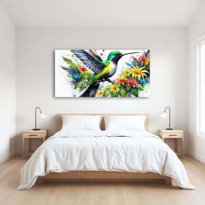 AUTO-MOCKUP ROOM | Hummingbird Watercolor