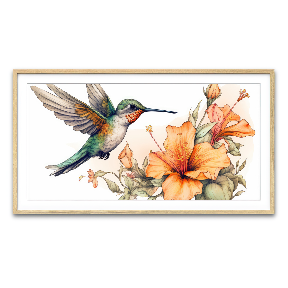 Framed Print 2x1 Natural