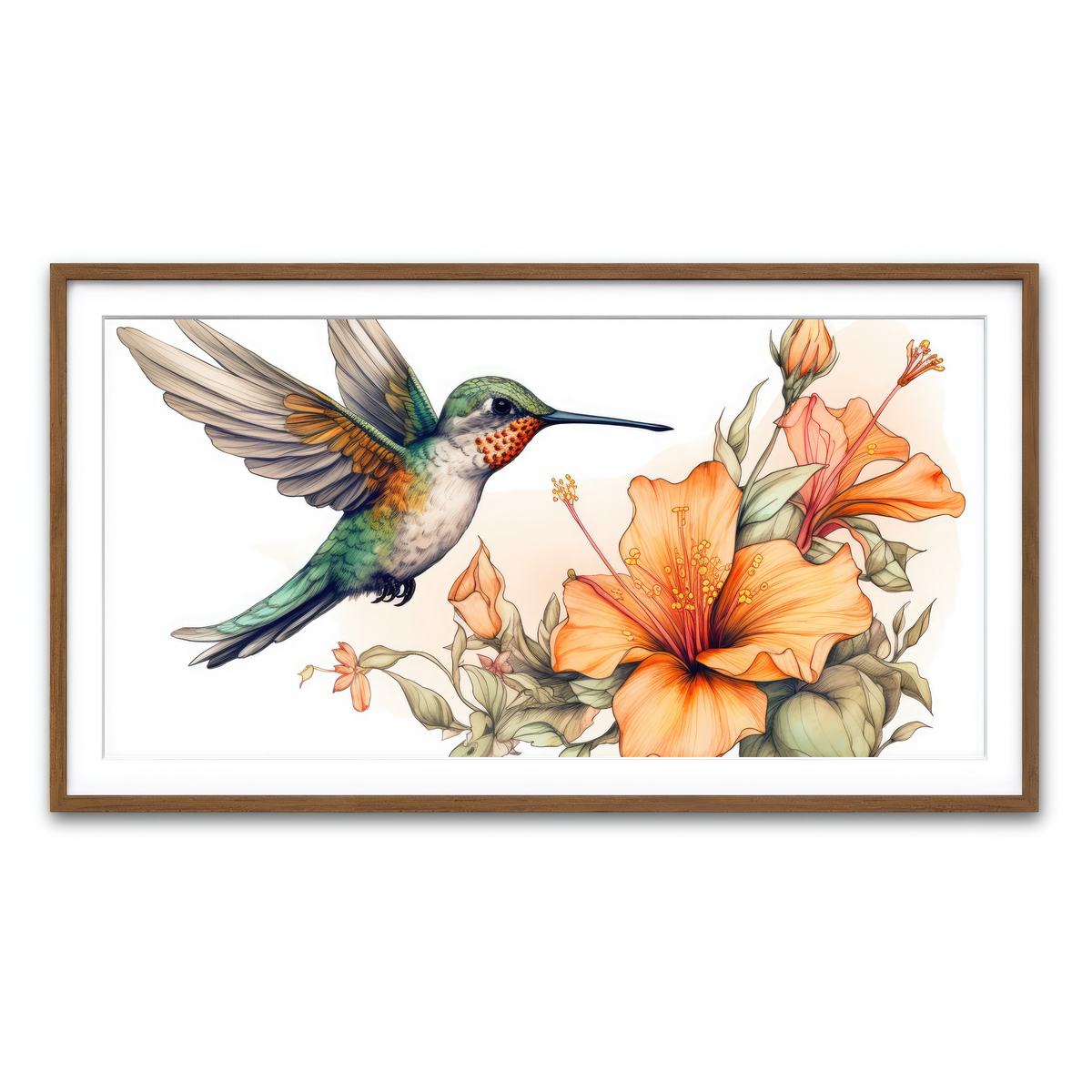 Framed Print 2x1 Walnut