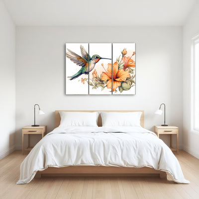 AUTO-MOCKUP ROOM | Hummingbird with Vintage Flowers