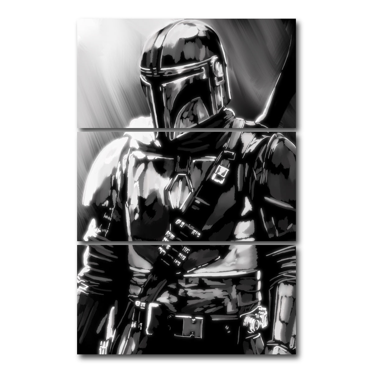 AUTO-MOCKUP WHITE | Hunter In Light | 3 Piece | Gallery Wrap Canvas | group=12x24_stacked