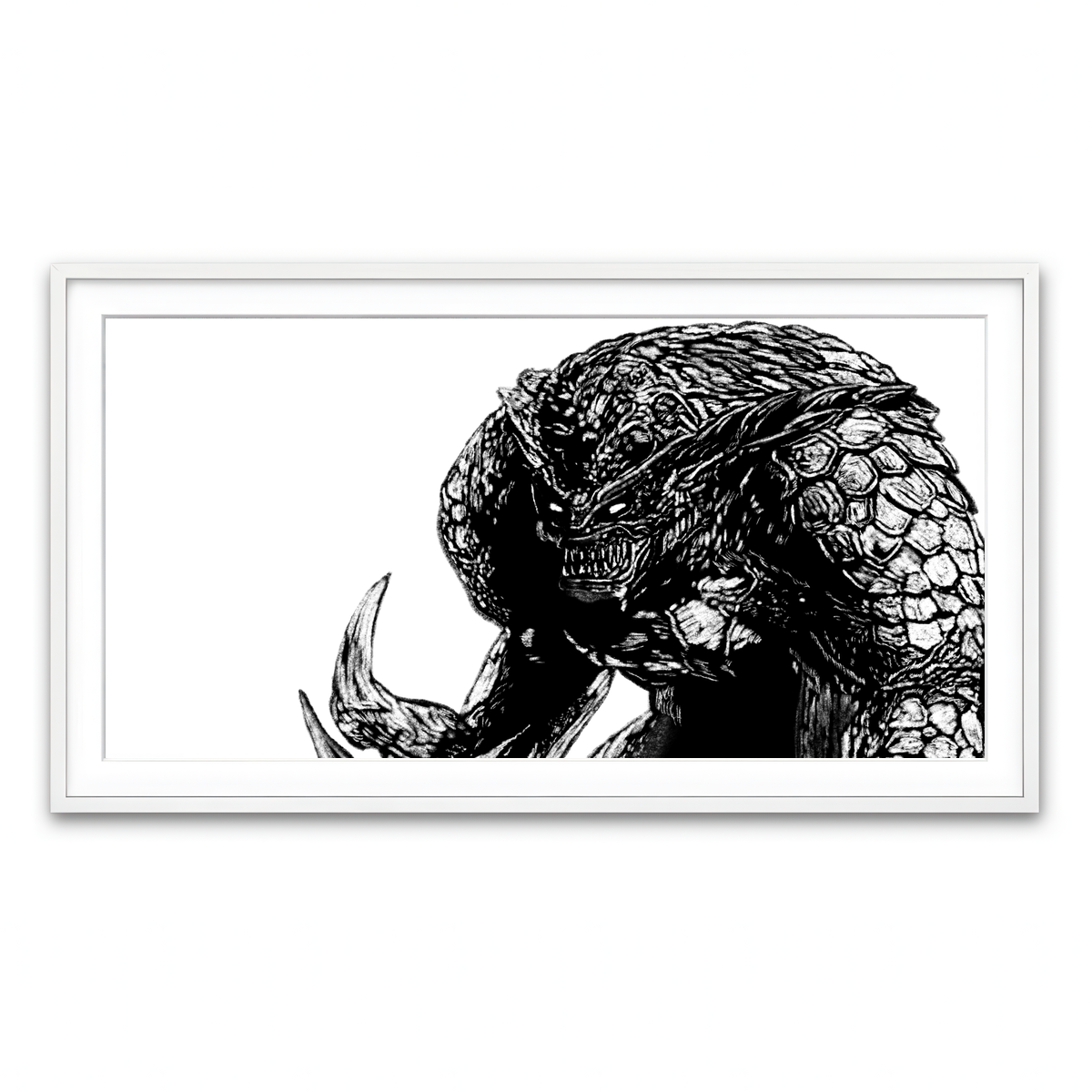 Framed Print 2x1 White