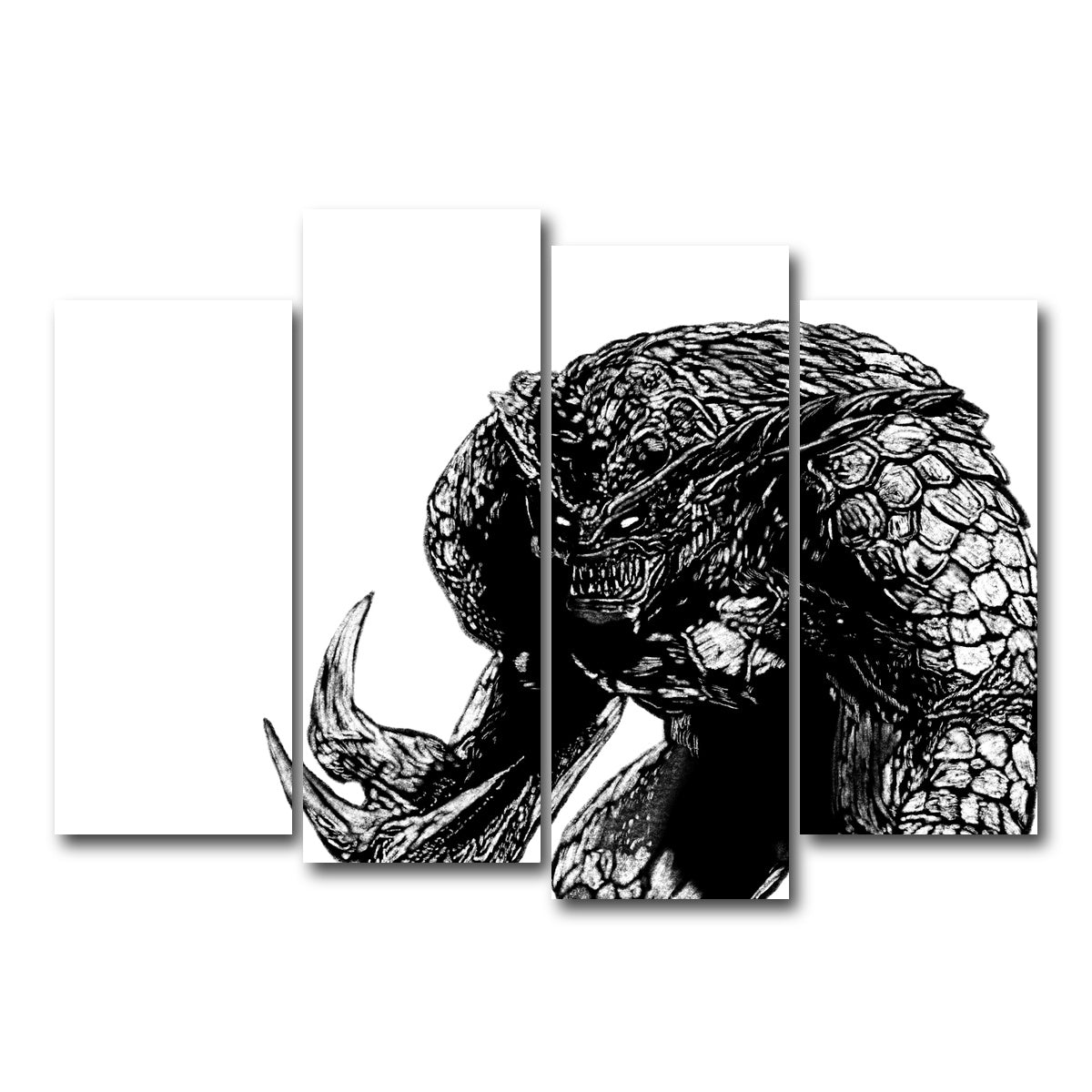 AUTO-MOCKUP WHITE | Hunter | 4 Piece | Gallery Wrap Canvas | group=4_normal