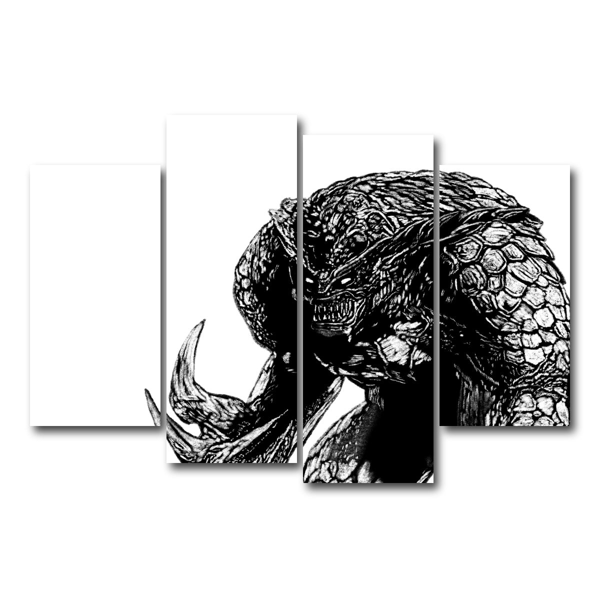 AUTO-MOCKUP WHITE | Hunter | 4 Piece | Gallery Wrap Canvas | group=4_short