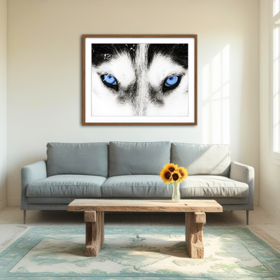 AUTO-MOCKUP ROOM | Husky Blue Eyes Wall Art