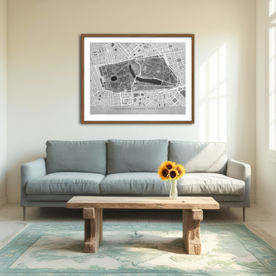 AUTO-MOCKUP ROOM | Hyde Park Map 2 Wall Art