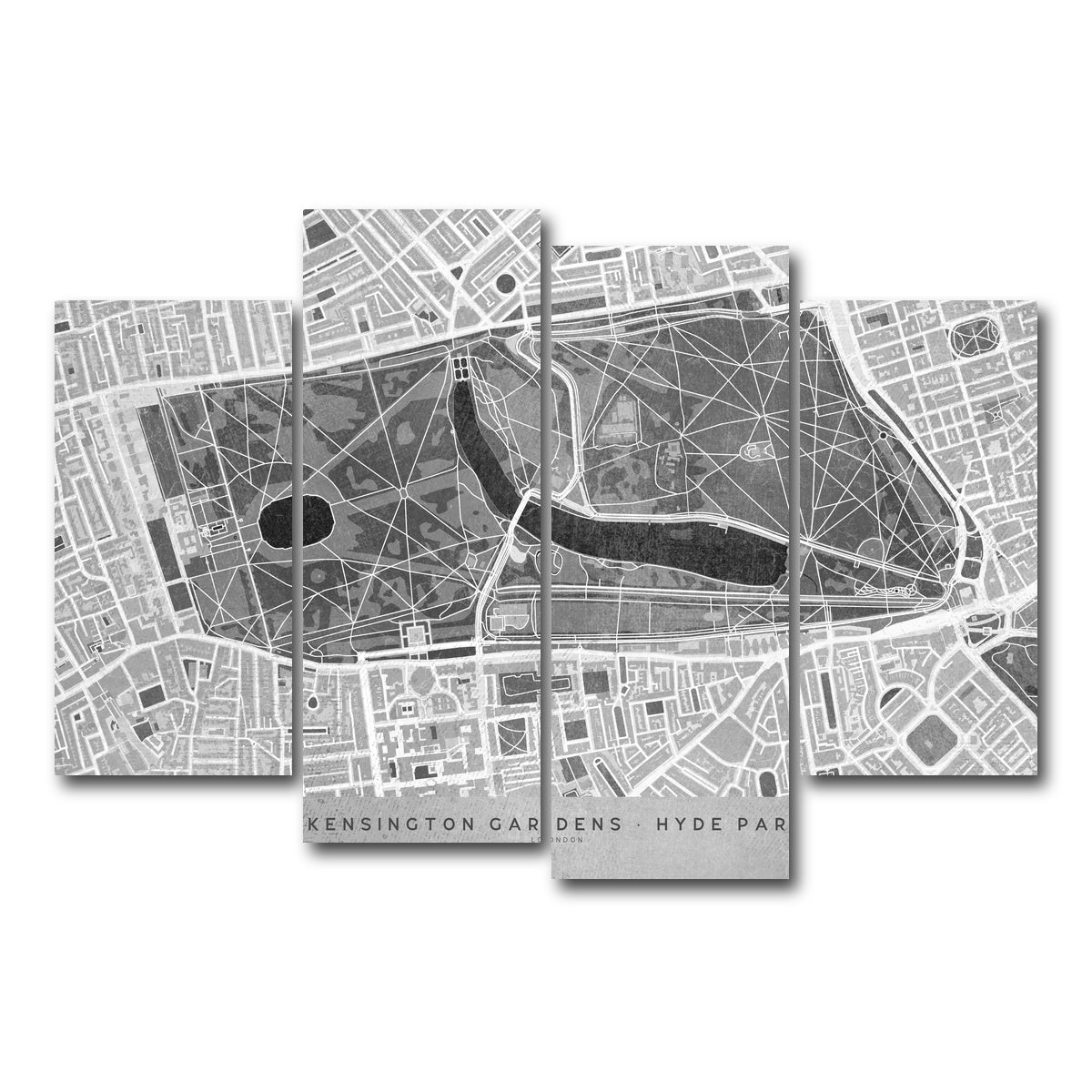 AUTO-MOCKUP WHITE | Hyde Park Map 2 | 4 Piece | Gallery Wrap Canvas | group=4_short