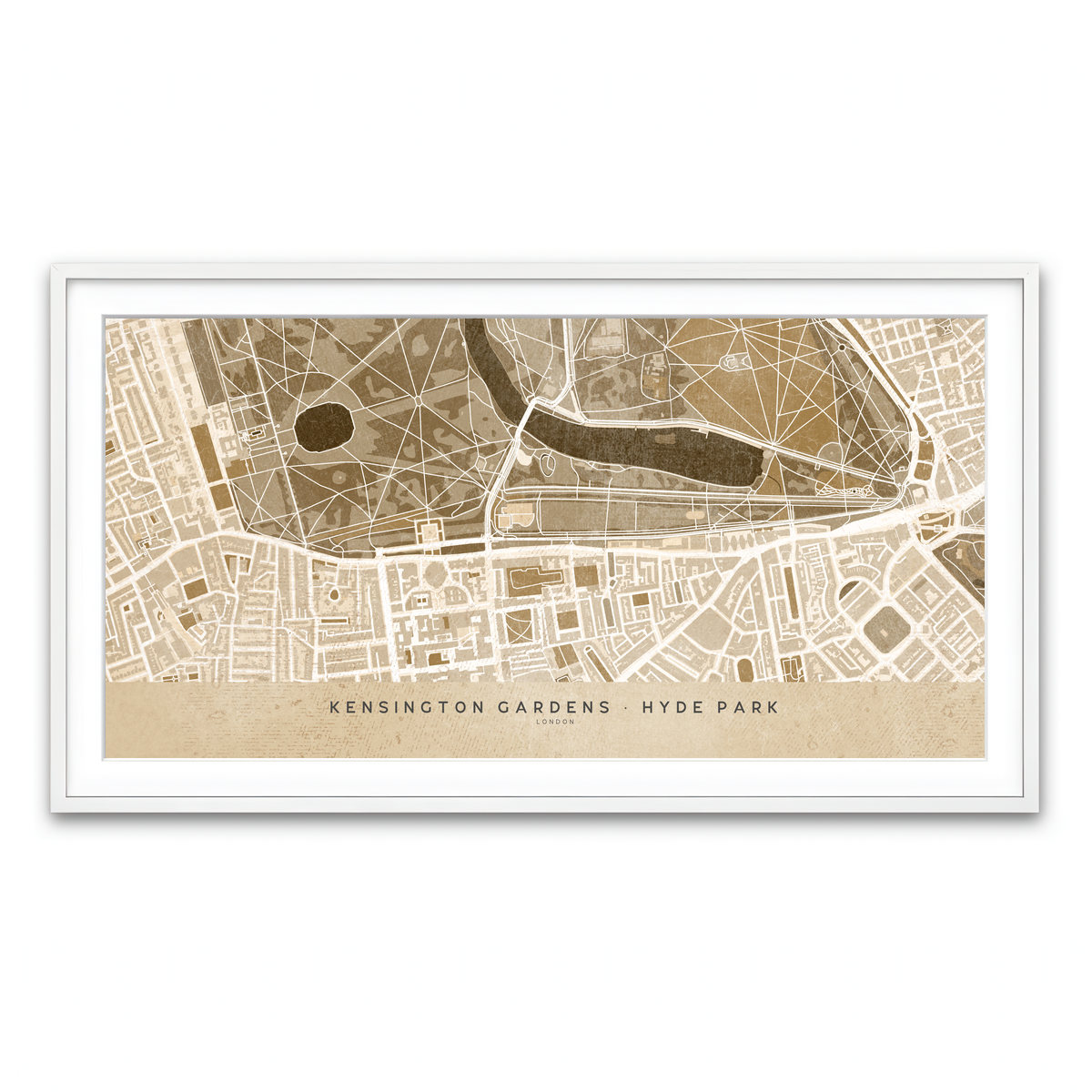 Framed Print 2x1 White