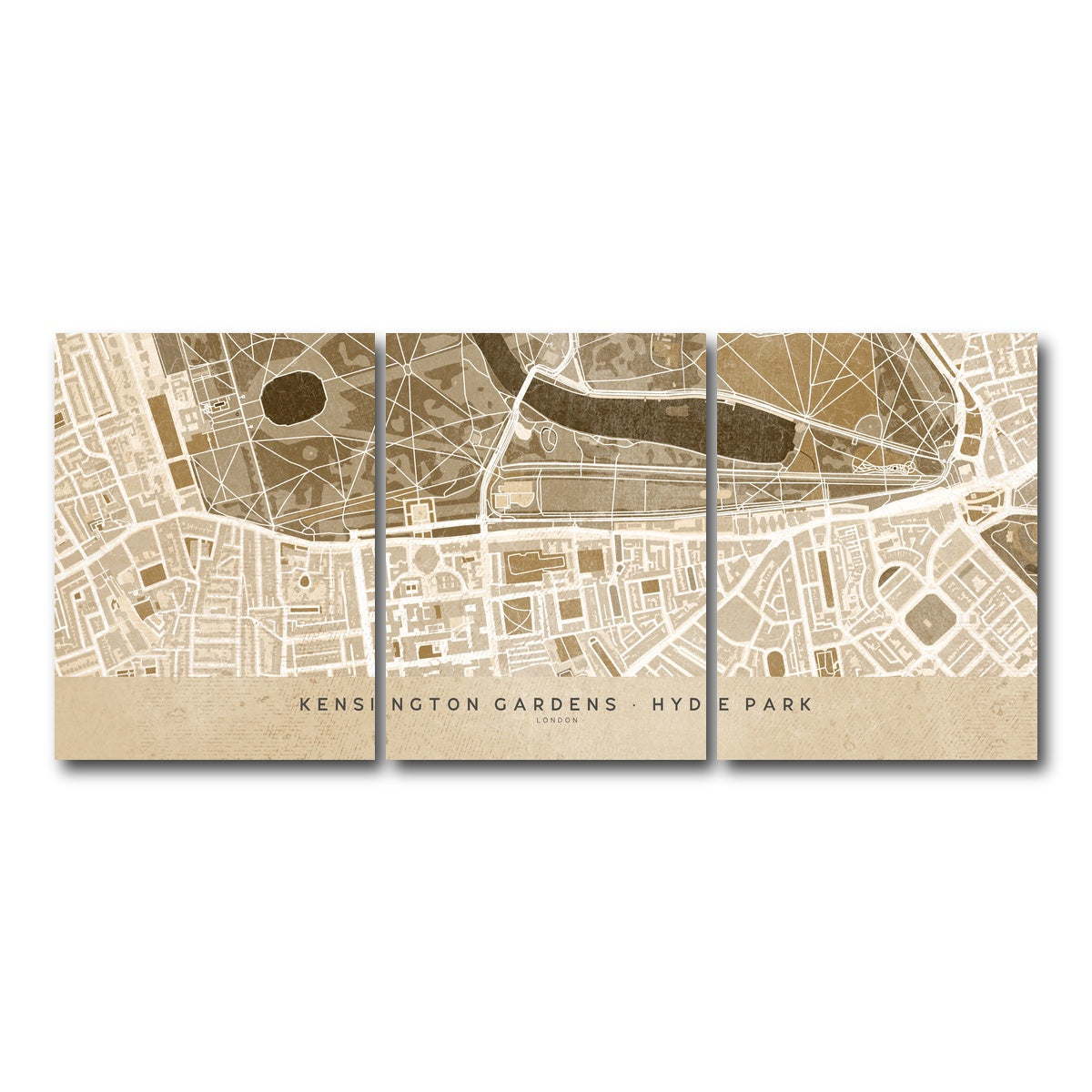 AUTO-MOCKUP WHITE | Hyde Park Map | 3 Piece | Gallery Wrap Canvas | group=18x24