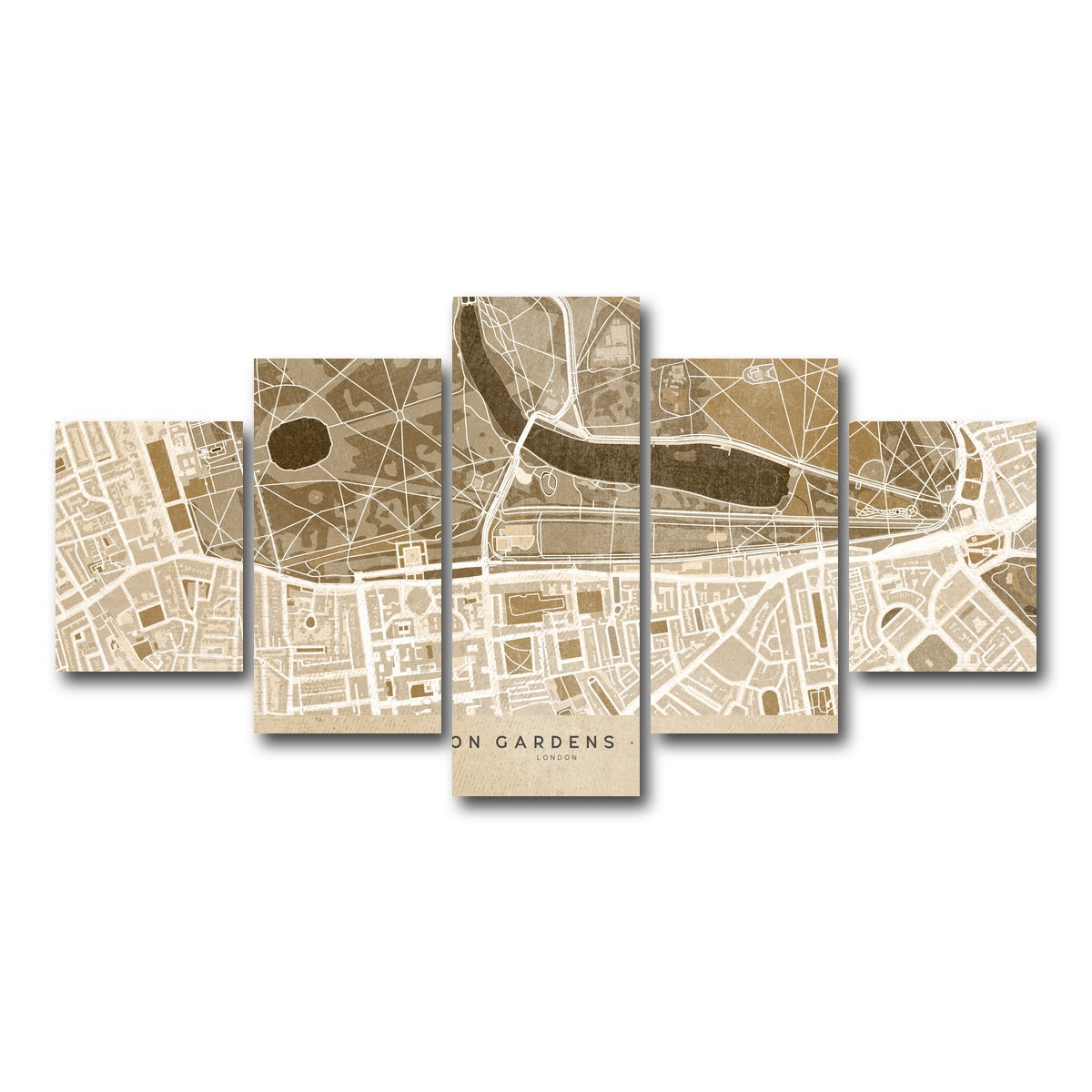 AUTO-MOCKUP WHITE | Hyde Park Map | 5 Piece | Gallery Wrap Canvas | group=5_short