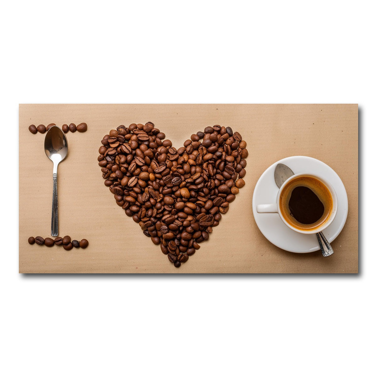 AUTO-MOCKUP WHITE | I Love Coffee | 1 Piece | Gallery Wrap Canvas | group=2x1