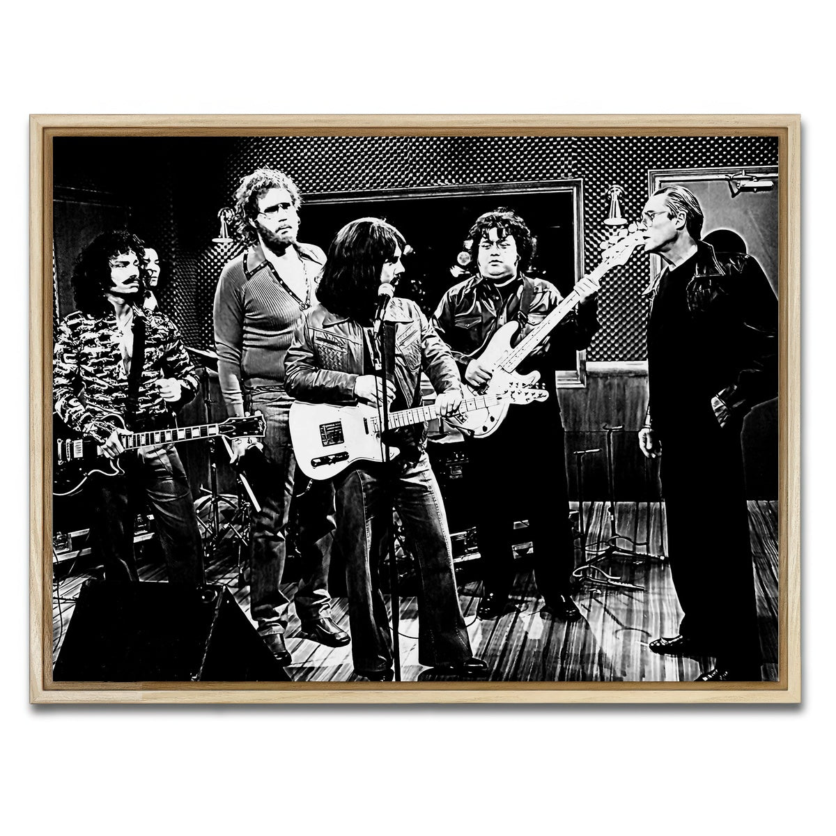 AUTO-MOCKUP WHITE | I Need More Cowbell Grayscale | 1 Piece | Natural Framed Canvas | group=4x3