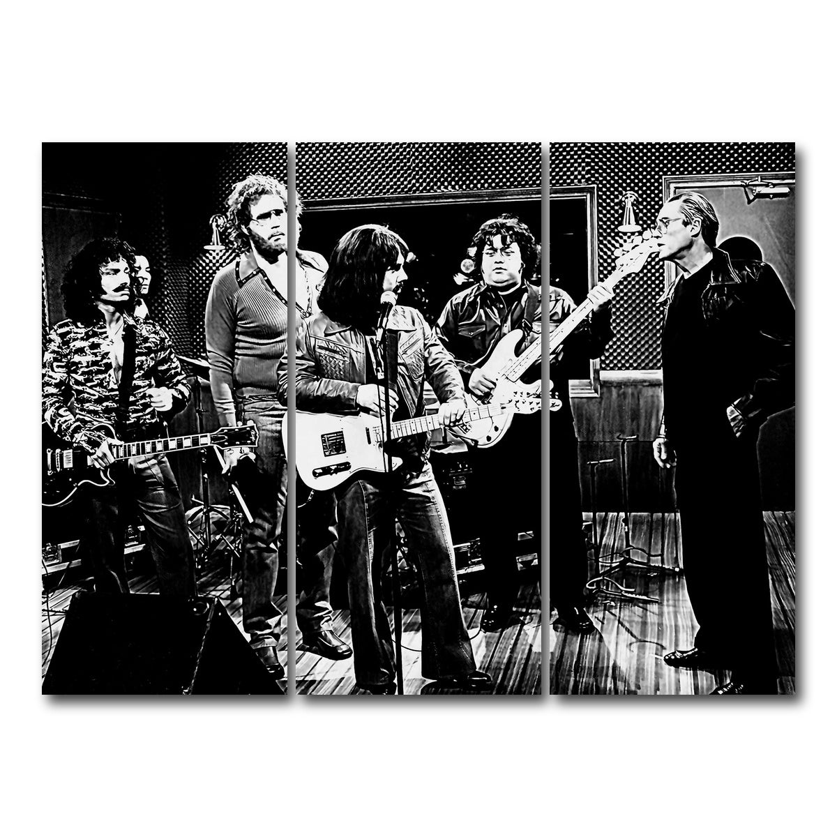 AUTO-MOCKUP WHITE | I Need More Cowbell Grayscale | 3 Piece | Gallery Wrap Canvas | group=8x18