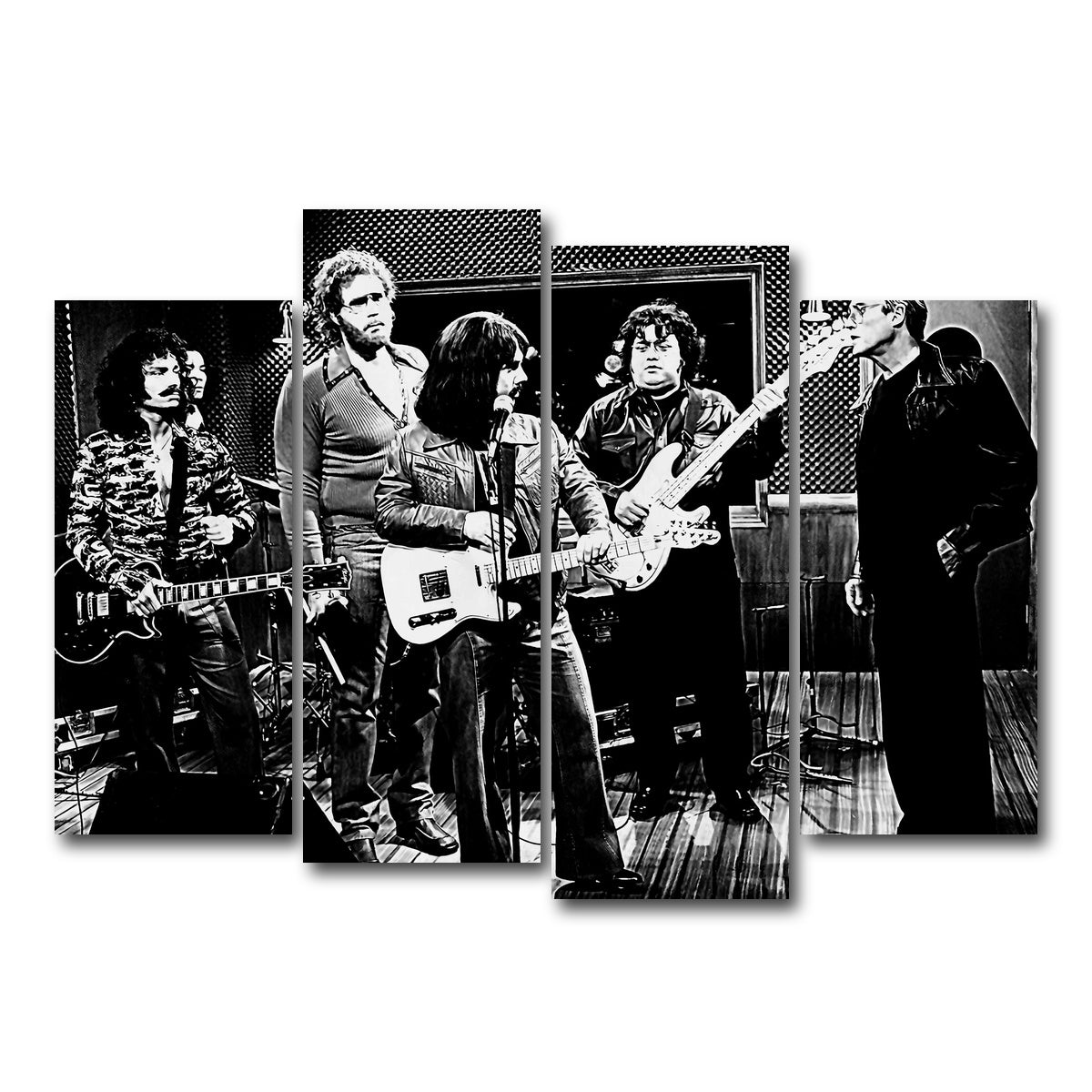 AUTO-MOCKUP WHITE | I Need More Cowbell Grayscale | 4 Piece | Gallery Wrap Canvas | group=4_normal