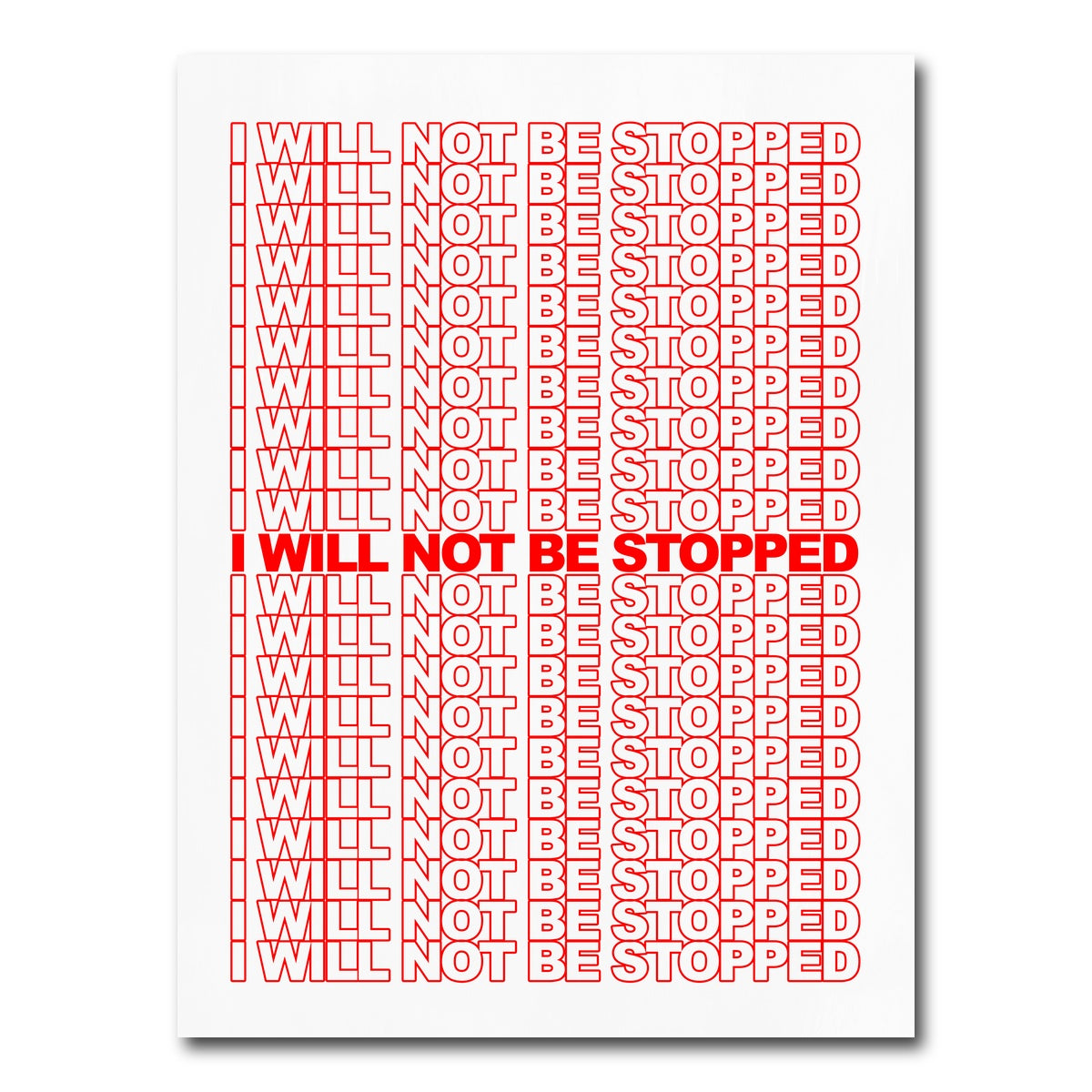 AUTO-MOCKUP WHITE | I WILL NOT BE STOPPED | 1 Piece | Gallery Wrap Canvas | group=3x4