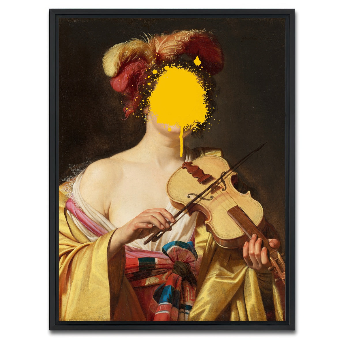 AUTO-MOCKUP WHITE | I guess I must learn to play by ear | 1 Piece | Black Framed Canvas | group=3x4