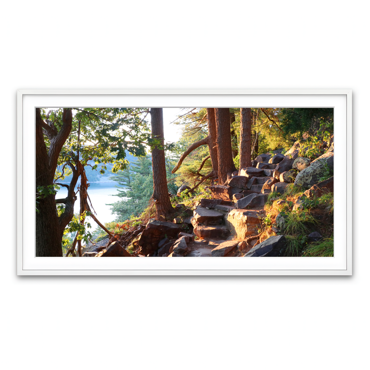 Framed Print 2x1 White