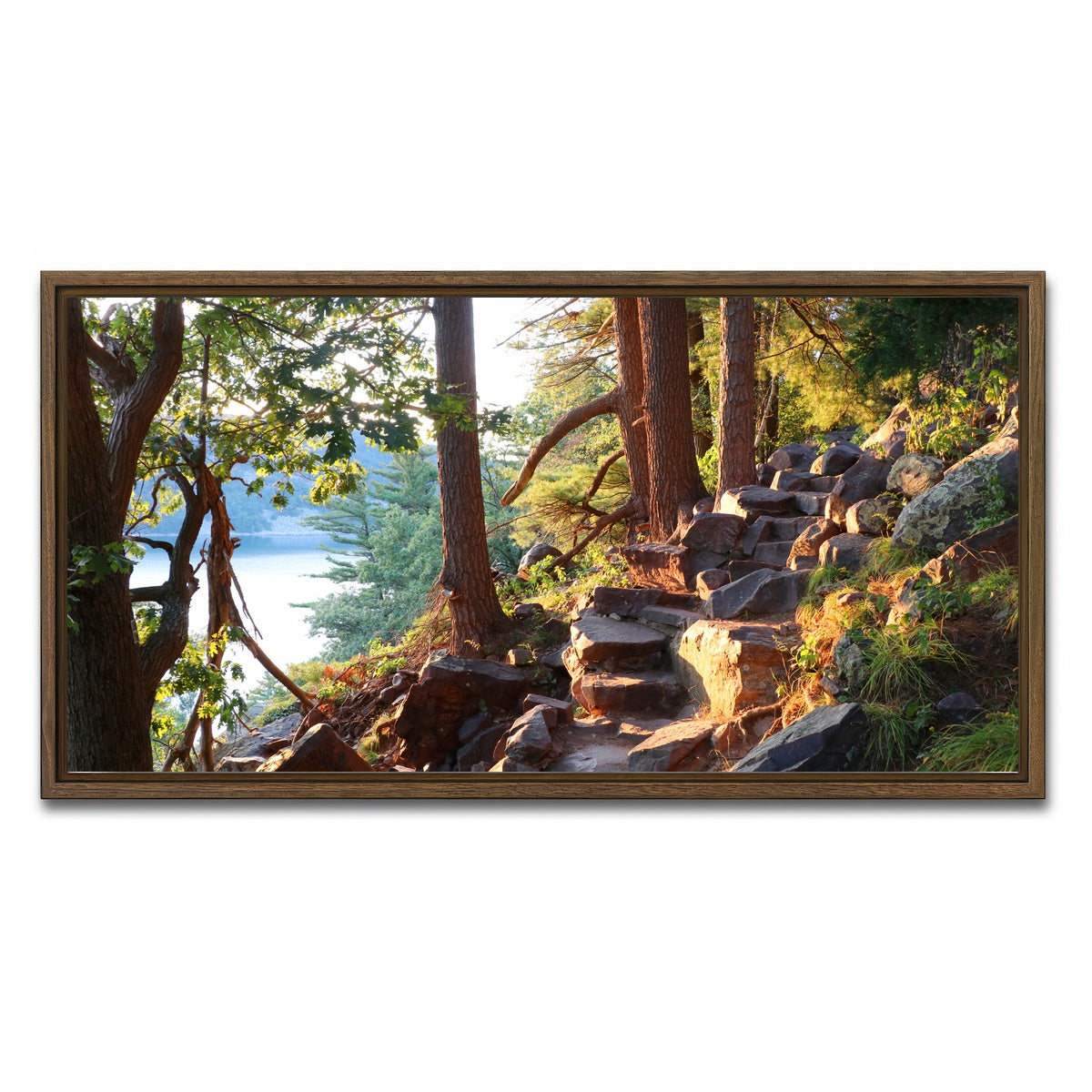 AUTO-MOCKUP WHITE | Ice Age Trail | 1 Piece | Walnut Framed Canvas | group=2x1