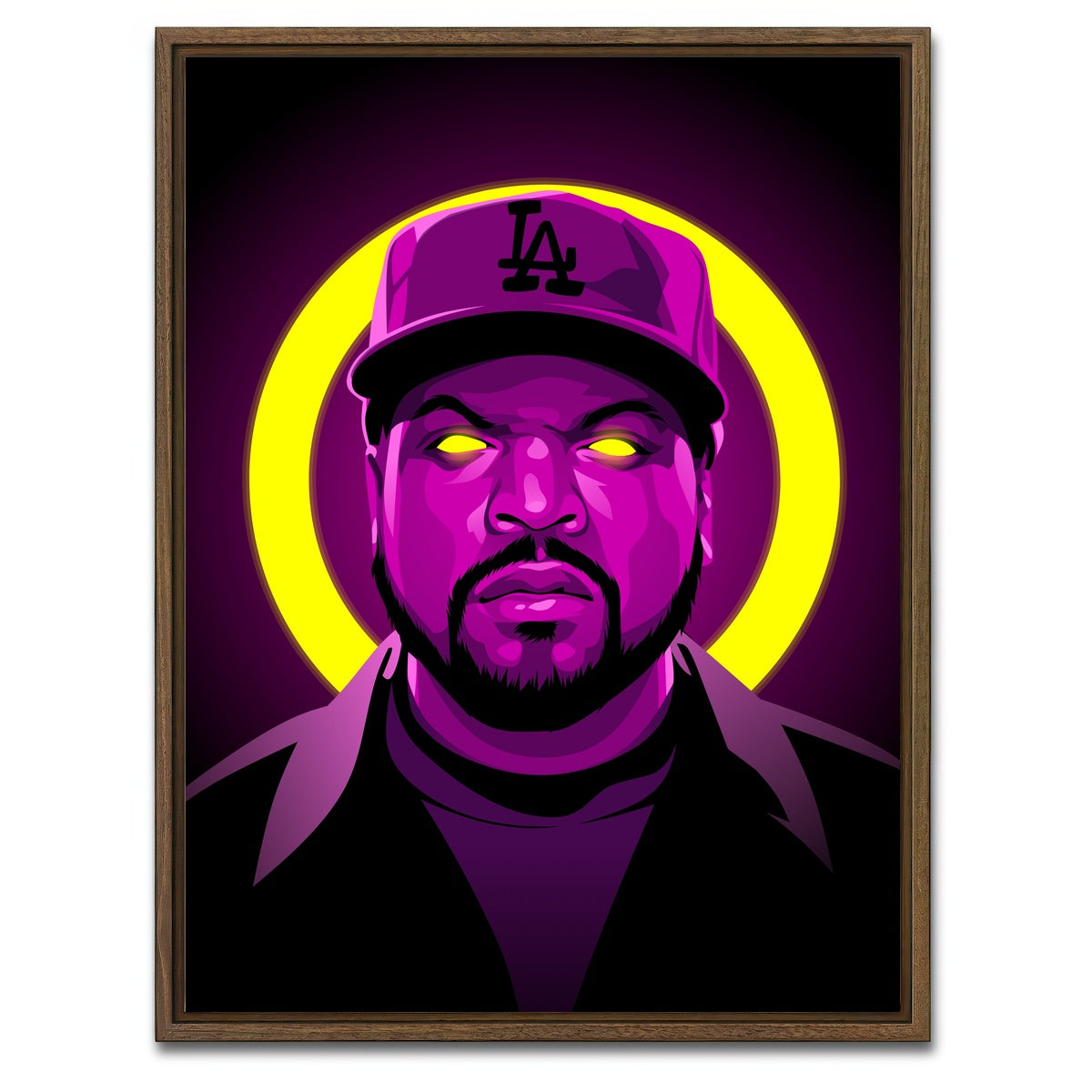 AUTO-MOCKUP WHITE | Ice Cube | 1 Piece | Walnut Framed Canvas | group=3x4