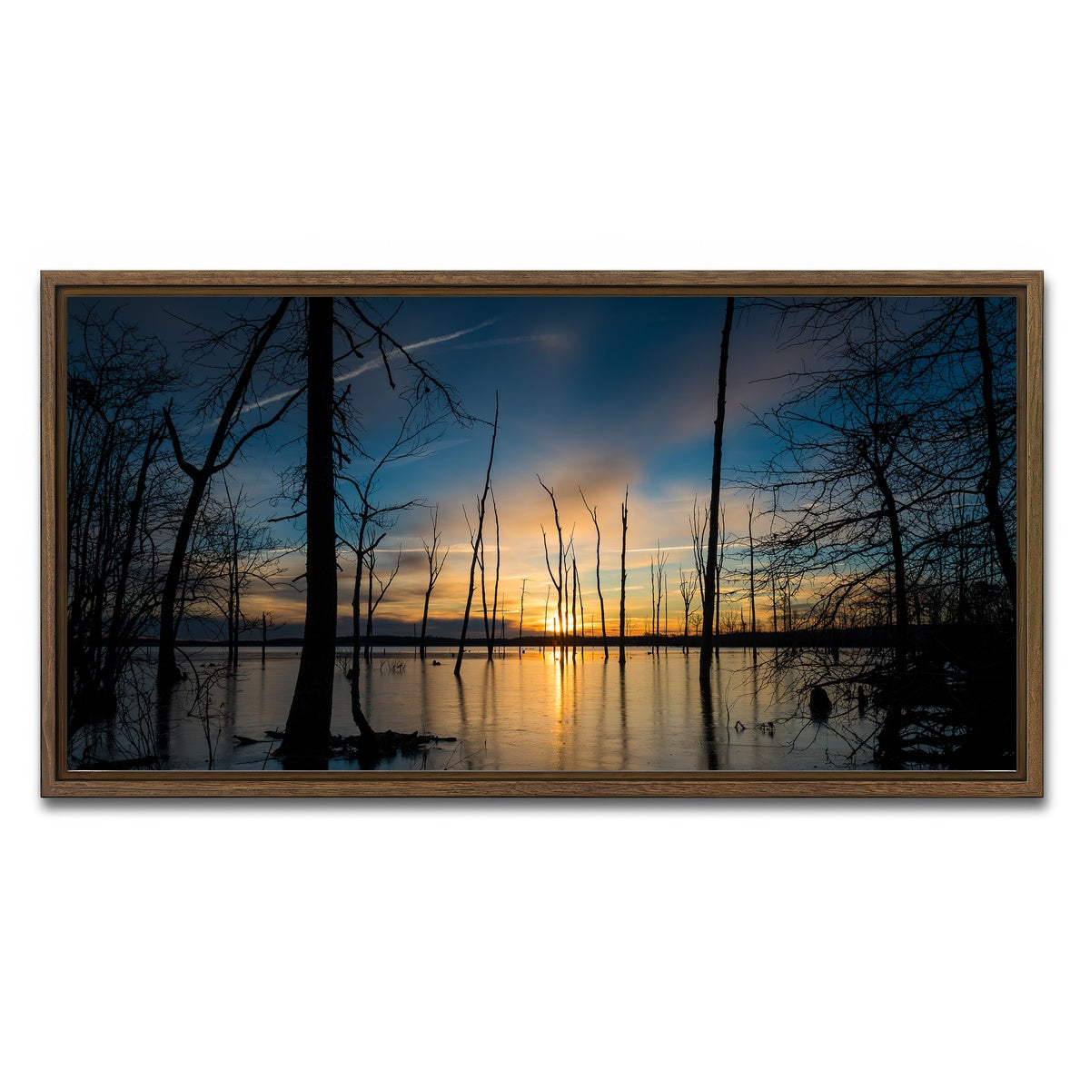 AUTO-MOCKUP WHITE | Ice & Fire | 1 Piece | Walnut Framed Canvas | group=2x1