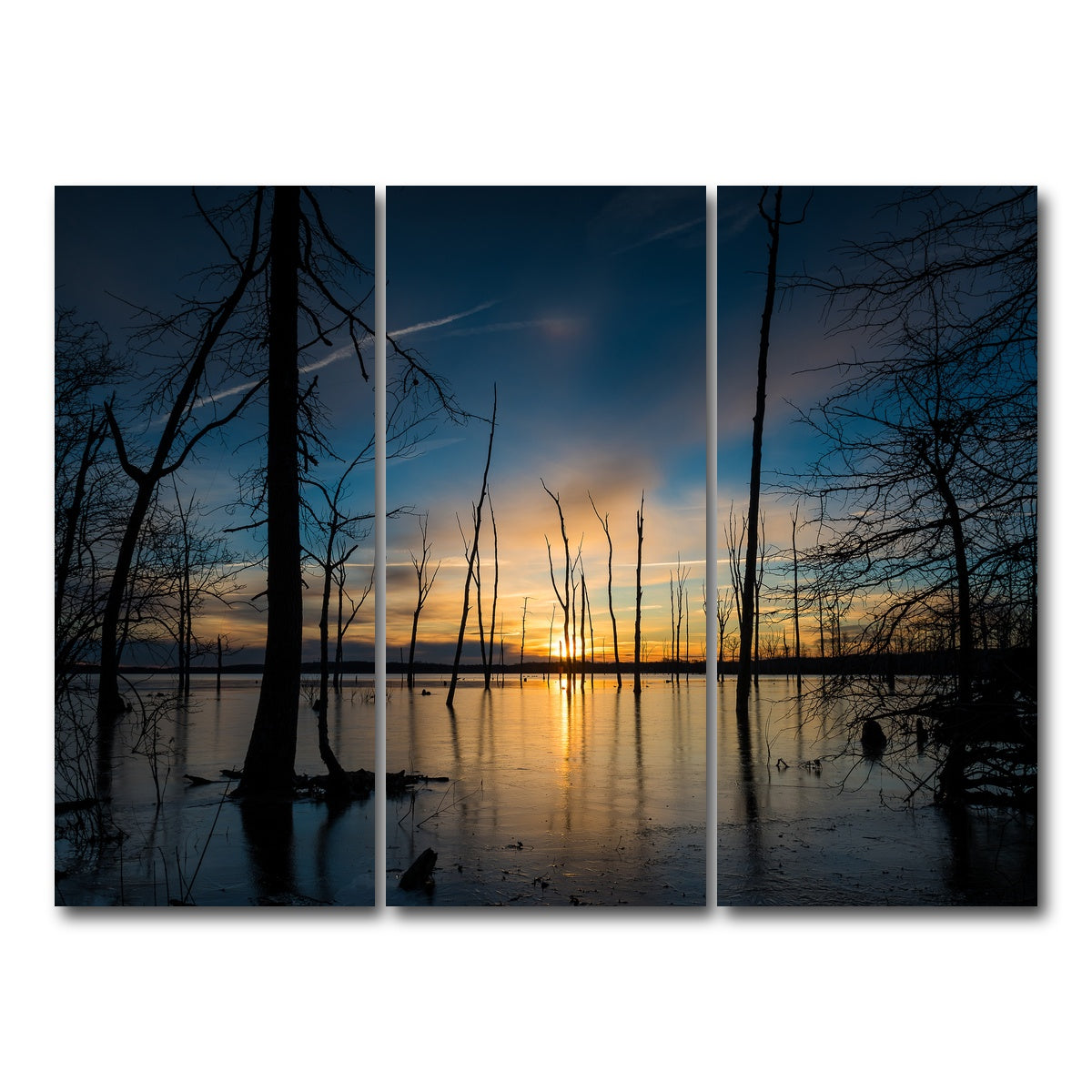 AUTO-MOCKUP WHITE | Ice & Fire | 3 Piece | Gallery Wrap Canvas | group=8x18