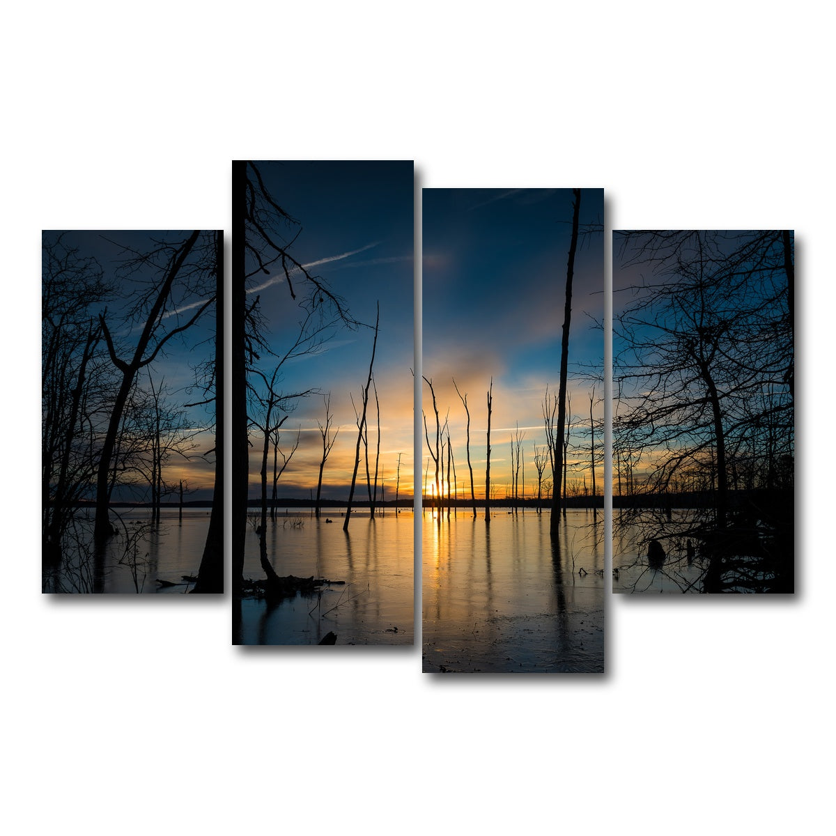 AUTO-MOCKUP WHITE | Ice & Fire | 4 Piece | Gallery Wrap Canvas | group=4_short