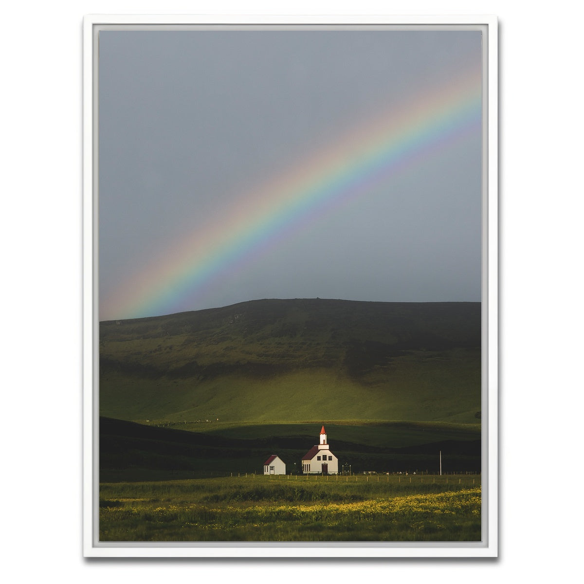 AUTO-MOCKUP WHITE | Iceland Rainbow | 1 Piece | White Framed Canvas | group=3x4