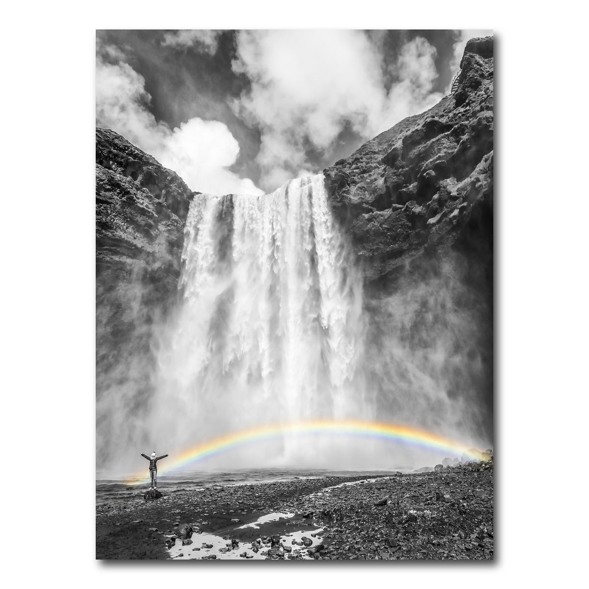 AUTO-MOCKUP WHITE | Iceland Skogafoss | 1 Piece | Gallery Wrap Canvas | group=3x4