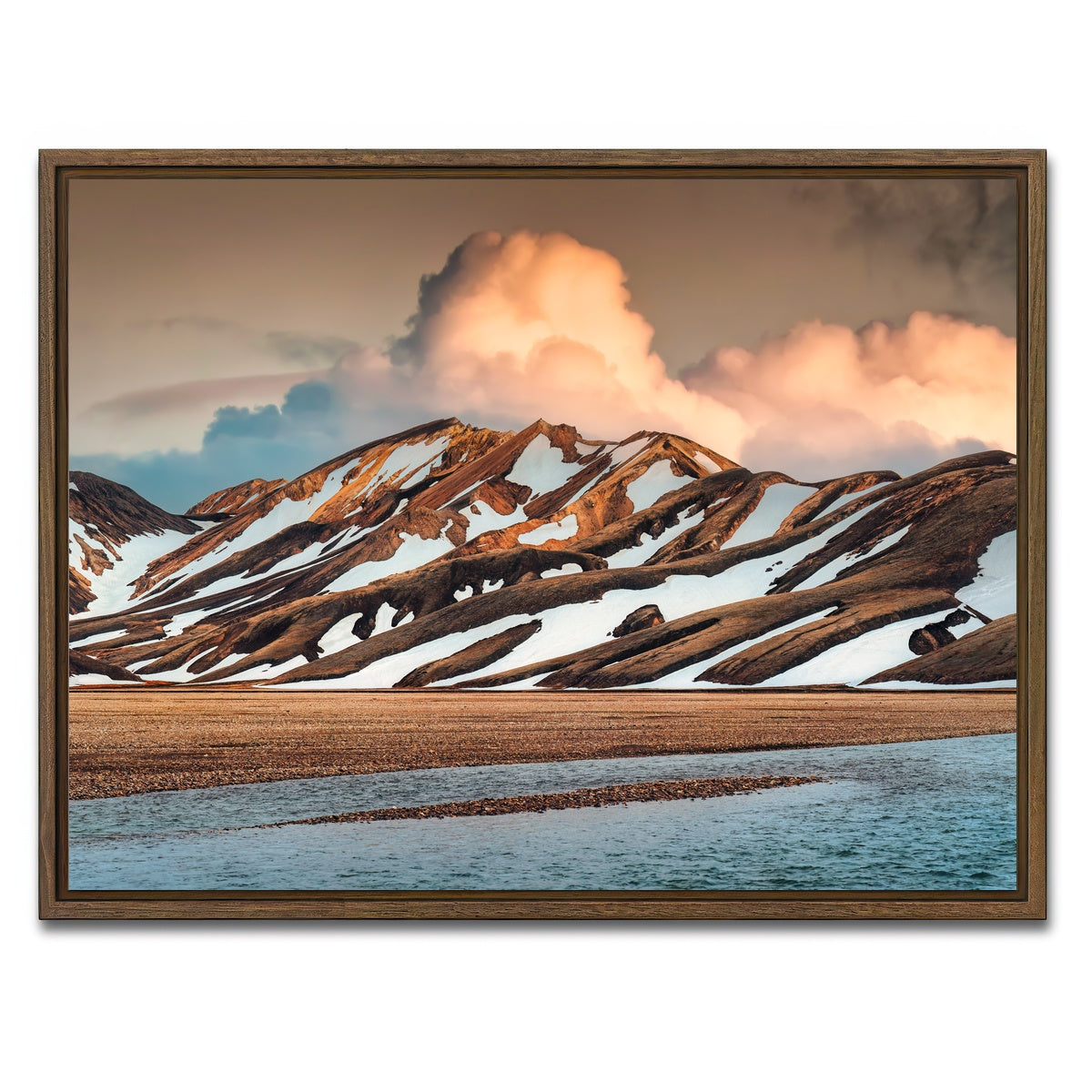 AUTO-MOCKUP WHITE | Icelandic Highlands | 1 Piece | Walnut Framed Canvas | group=4x3