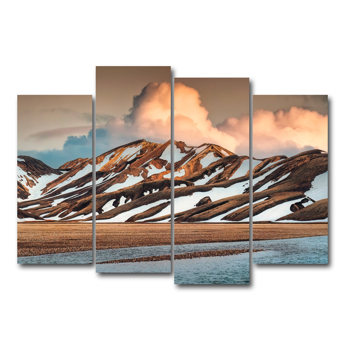 AUTO-MOCKUP WHITE | Icelandic Highlands | 4 Piece | Gallery Wrap Canvas | group=4_normal