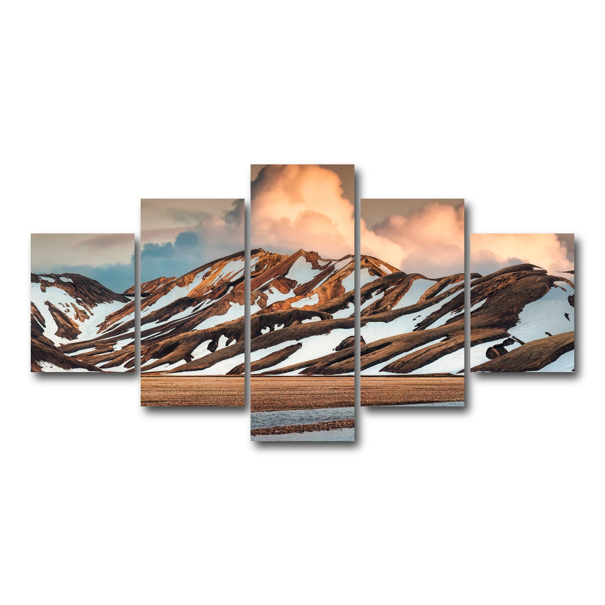 AUTO-MOCKUP WHITE | Icelandic Highlands | 5 Piece | Gallery Wrap Canvas | group=5_short