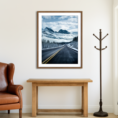 AUTO-MOCKUP ROOM | Icy Roads Wall Art