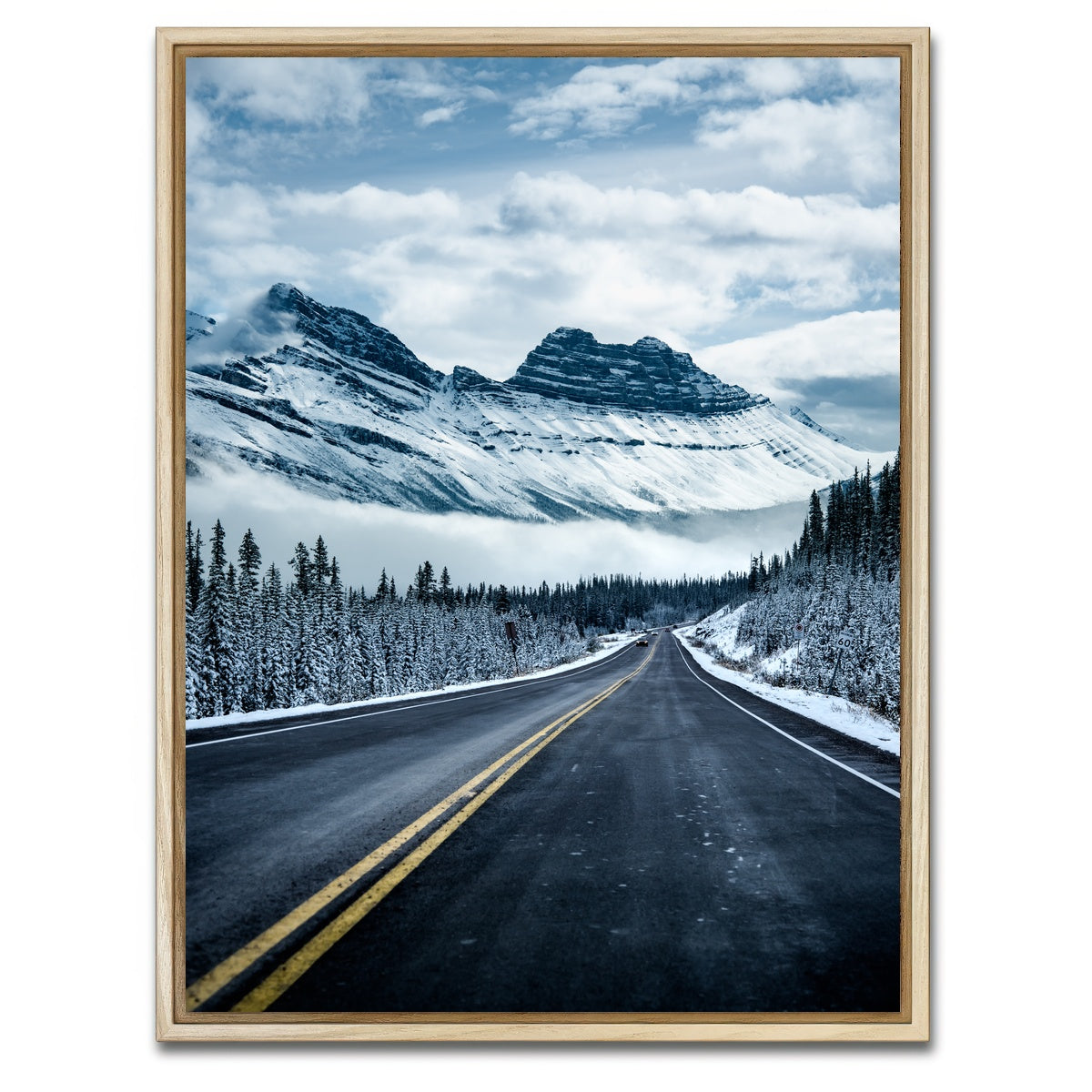 AUTO-MOCKUP WHITE | Icy Roads | 1 Piece | Natural Framed Canvas | group=3x4