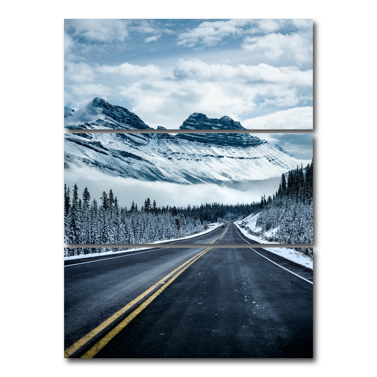 AUTO-MOCKUP WHITE | Icy Roads | 3 Piece | Gallery Wrap Canvas | group=8x18_stacked