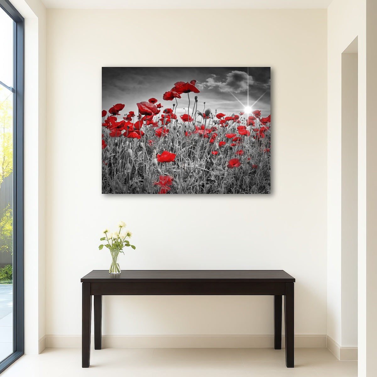 AUTO-MOCKUP ROOM | Idyllic Field of Poppies with Sun