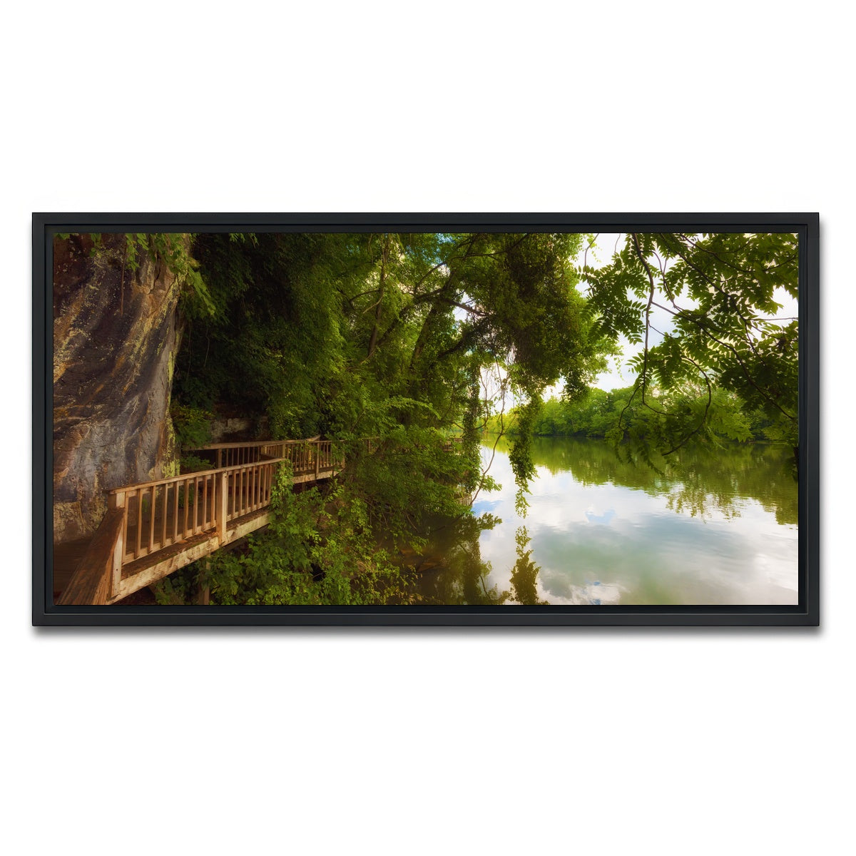 AUTO-MOCKUP WHITE | Ijam Nature Park Boardwalk | 1 Piece | Black Framed Canvas | group=2x1