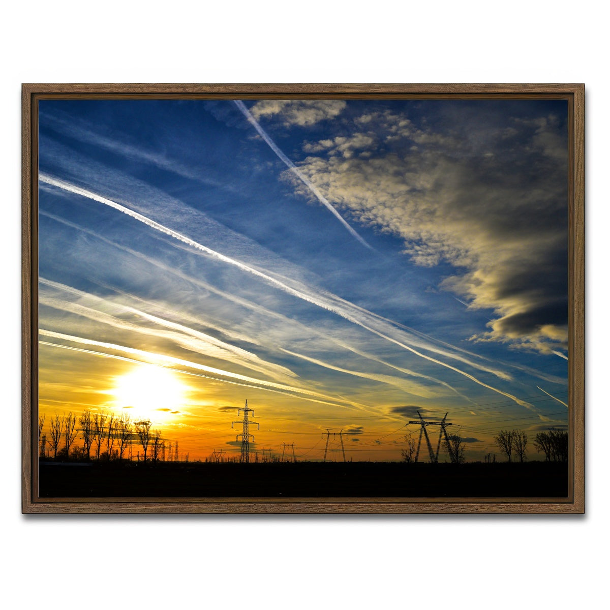 AUTO-MOCKUP WHITE | Ilfov Romania | 1 Piece | Walnut Framed Canvas | group=4x3