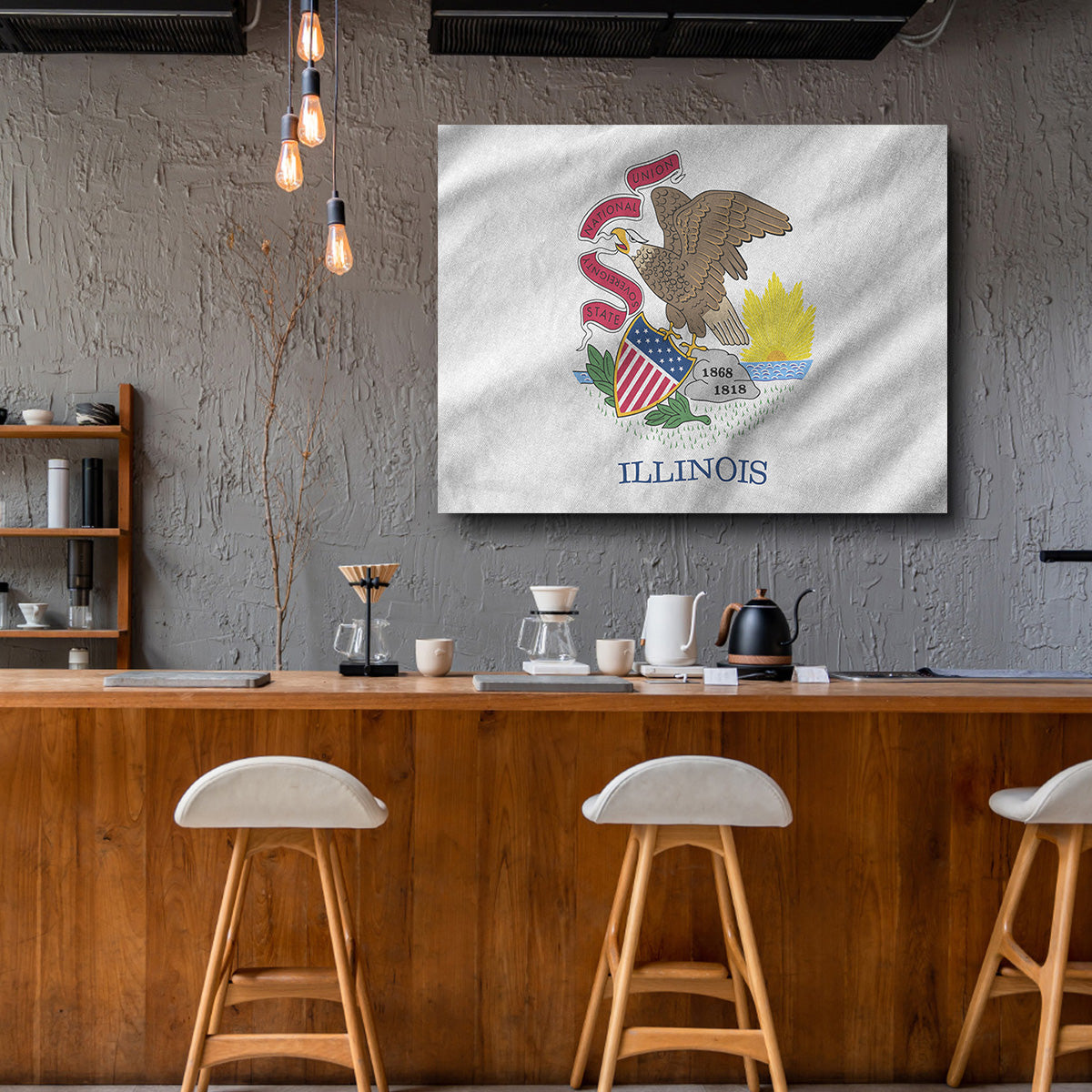 Illinois State Flag Wall Art