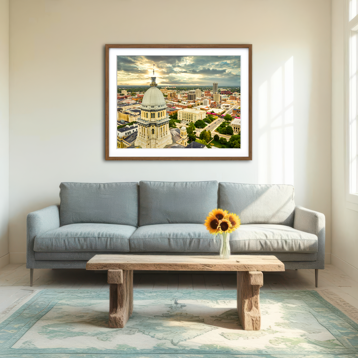 AUTO-MOCKUP ROOM | Illinois State Capitol & Springfield Wall Art