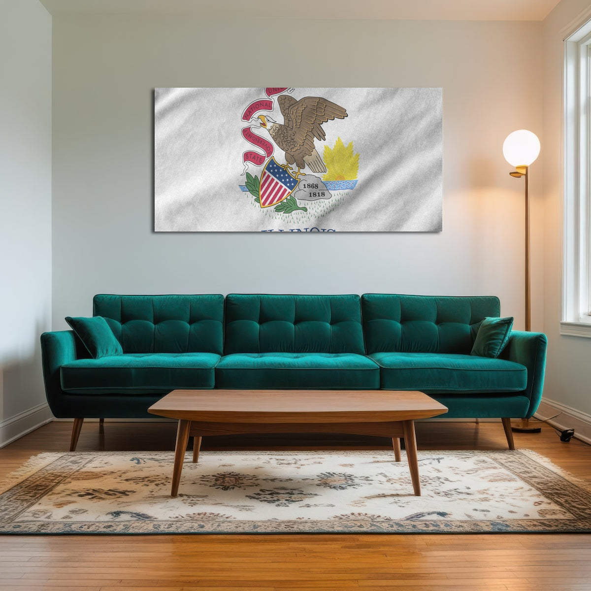 AUTO-MOCKUP ROOM | Illinois State Flag