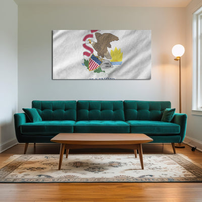 AUTO-MOCKUP ROOM | Illinois State Flag