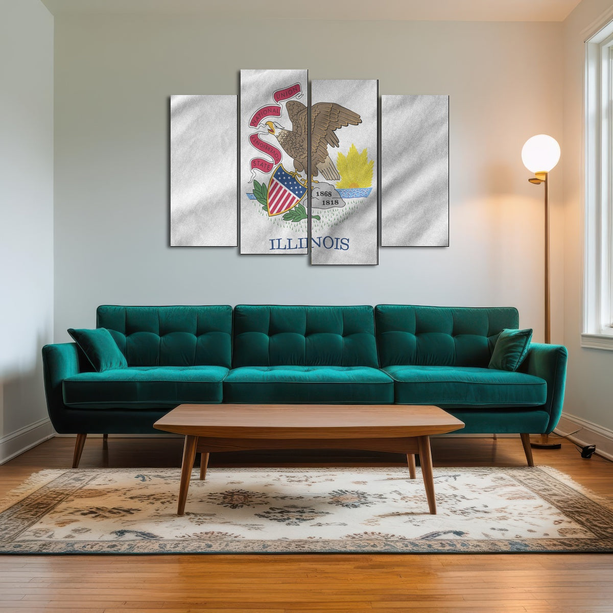 AUTO-MOCKUP ROOM | Illinois State Flag