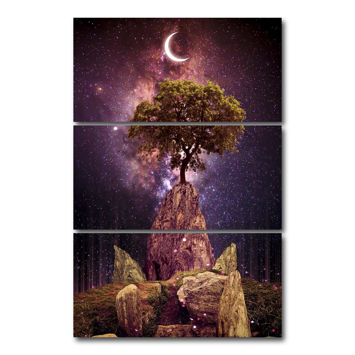 AUTO-MOCKUP WHITE | Illusion Space | 3 Piece | Gallery Wrap Canvas | group=12x24_stacked