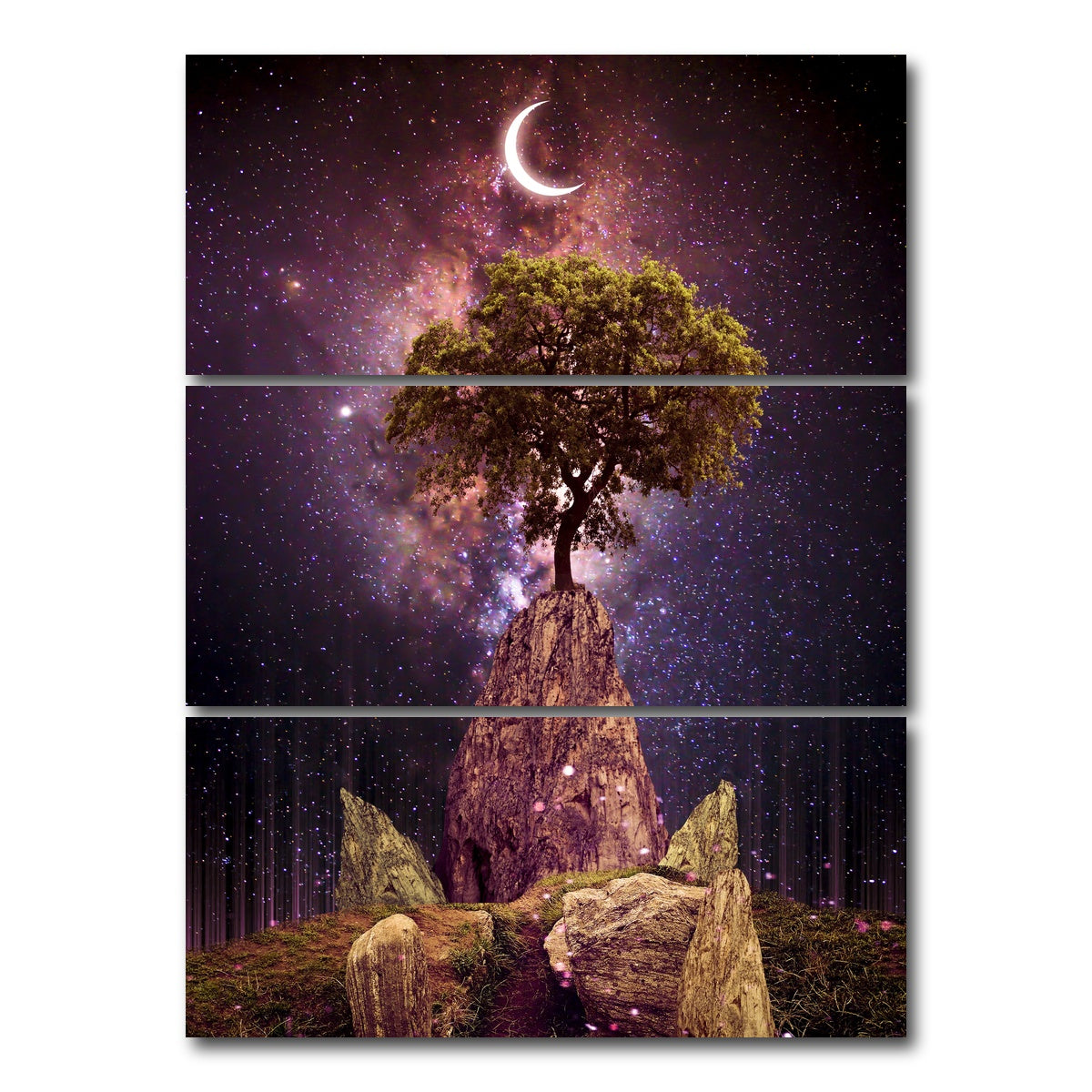 AUTO-MOCKUP WHITE | Illusion Space | 3 Piece | Gallery Wrap Canvas | group=8x18_stacked