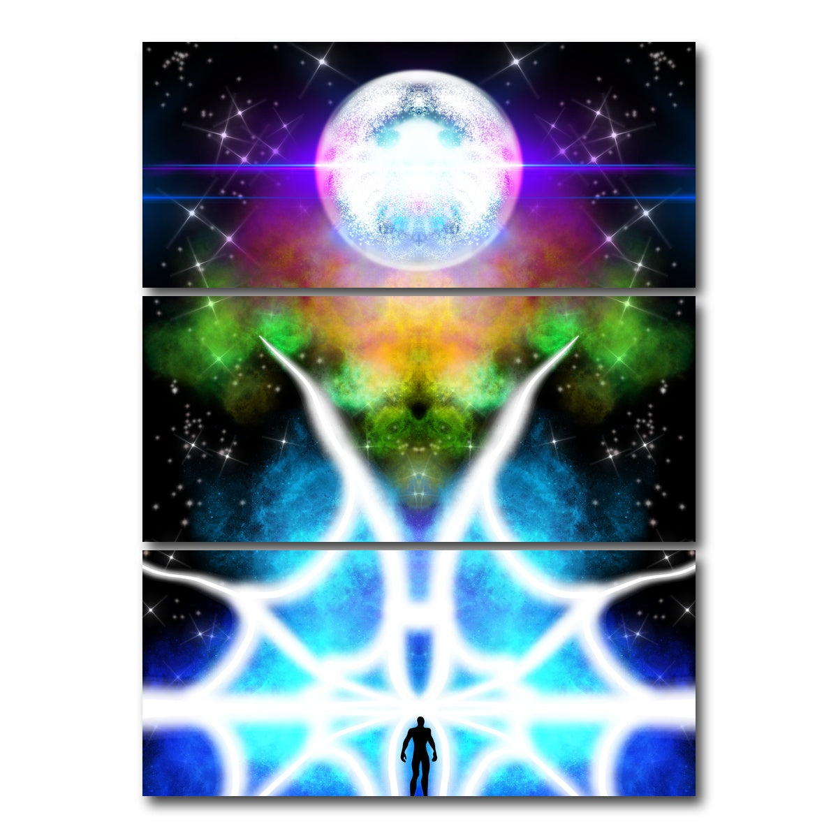 AUTO-MOCKUP WHITE | Illusion | 3 Piece | Gallery Wrap Canvas | group=8x18_stacked