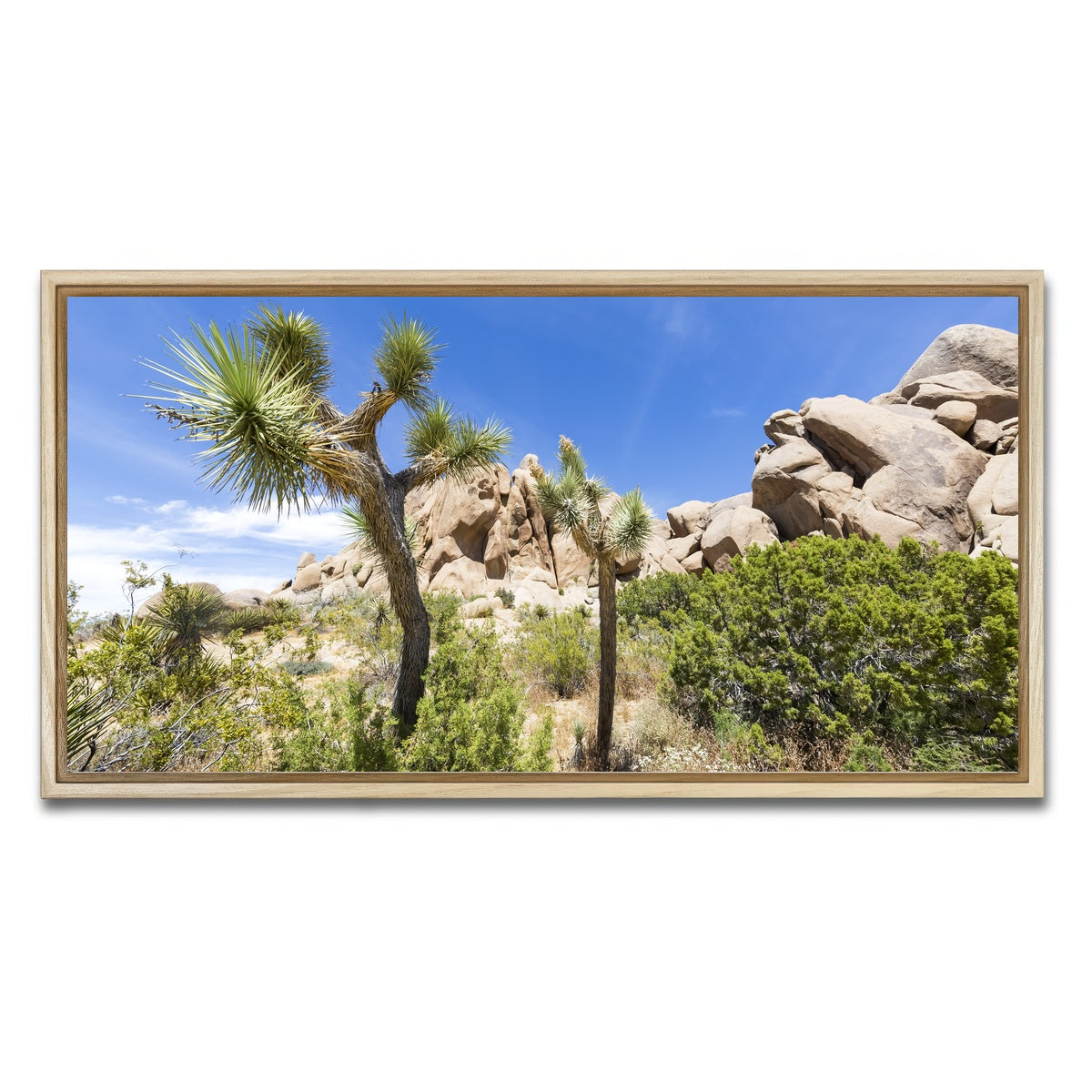 AUTO-MOCKUP WHITE | Impression from Joshua Tree National Park | 1 Piece | Natural Framed Canvas | group=2x1