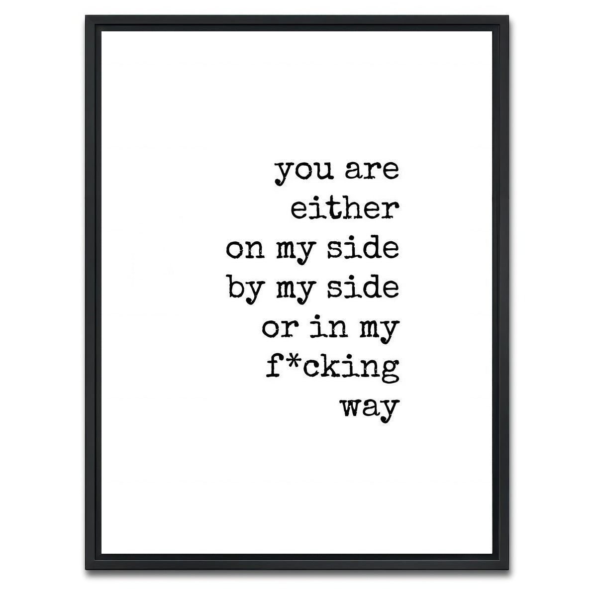 AUTO-MOCKUP WHITE | In My Way | 1 Piece | Black Framed Canvas | group=3x4